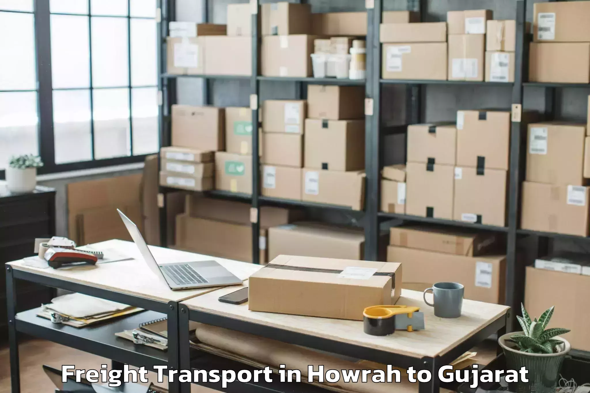 Get Howrah to Utran Freight Transport